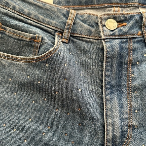 NWT H&M Rhinestones Skinny Ankle High Waist Jeans Size: 29 - Picture 9 of 10